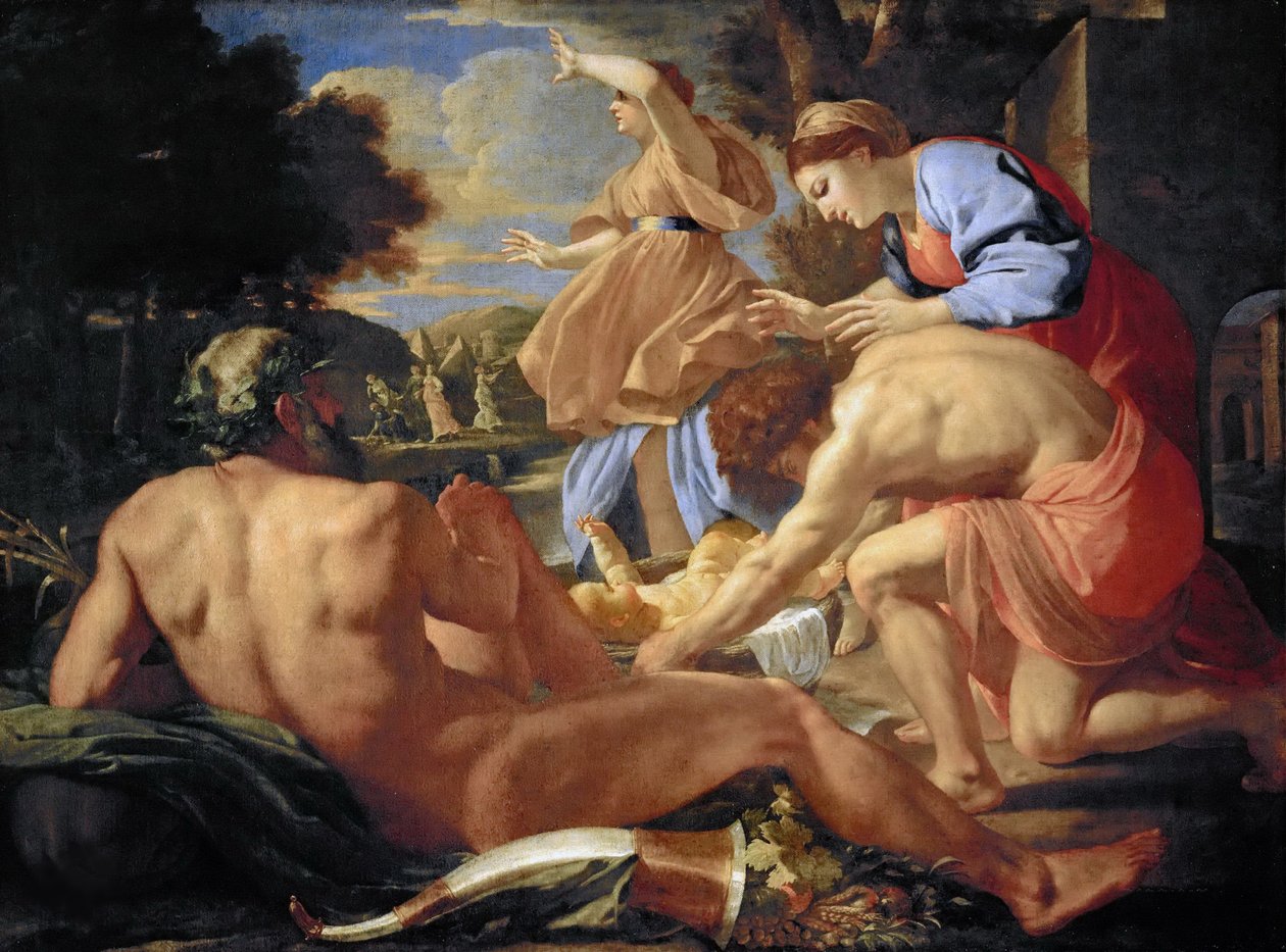 El Hallazgo de Moisés, 1624 de Nicolas Poussin