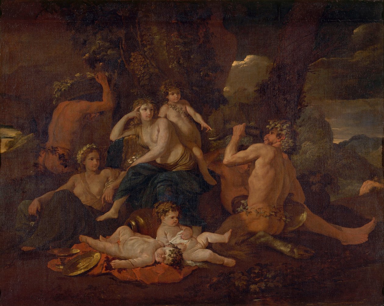 La Infancia de Baco, c.1630 de Nicolas Poussin