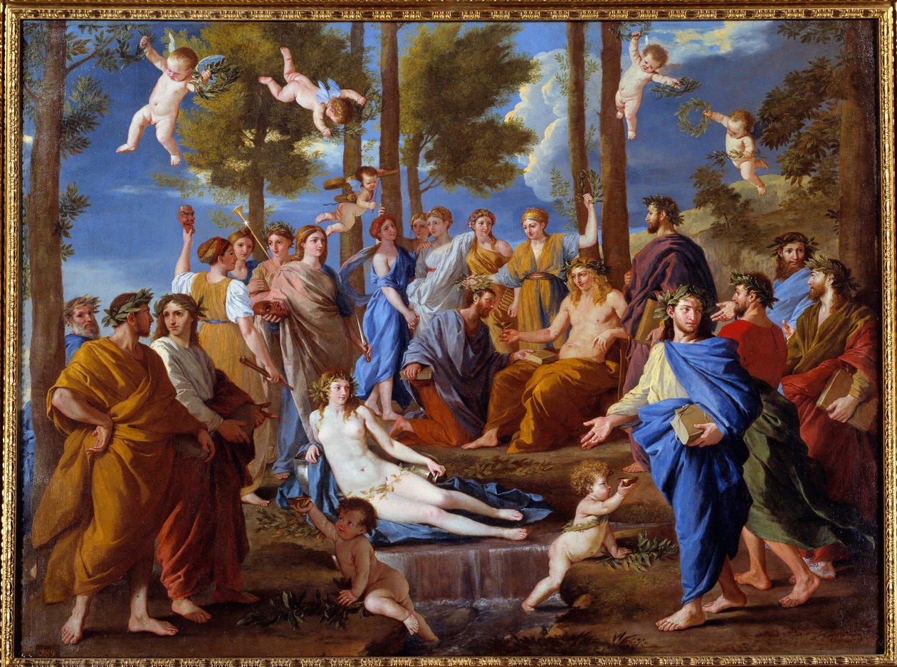 El Parnaso. Las musas Calíope de Nicolas Poussin