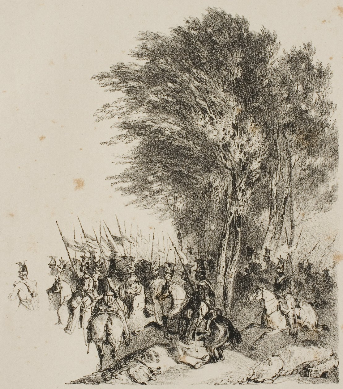 Lanceros en marcha de Nicolas Toussaint Charlet