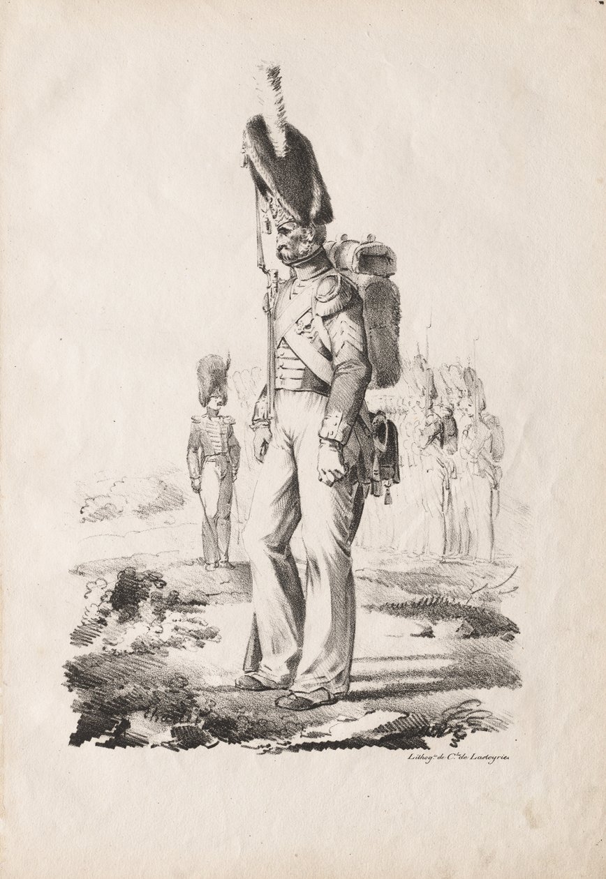 Trajes Militares: Sargento de Infantería, 1817-18 de Nicolas Toussaint Charlet