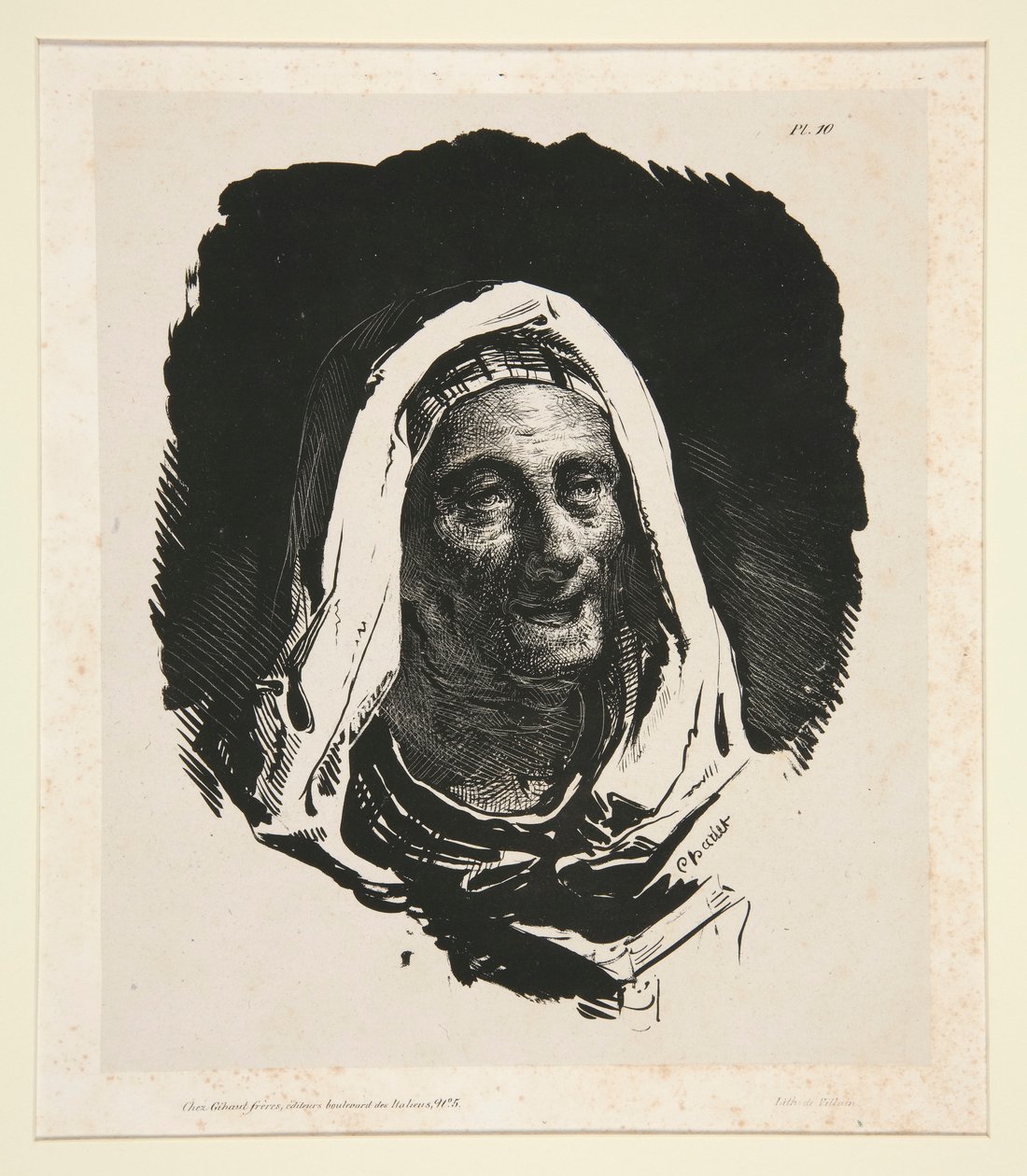 cabeza de anciana de Nicolas Toussaint Charlet