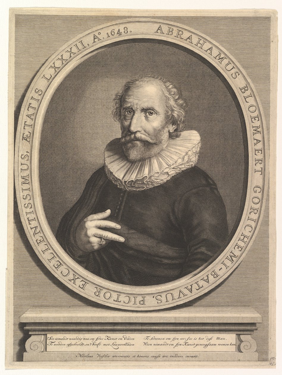Retrato de Abraham Bloemaert, siglo XVII de Nicolas Visscher