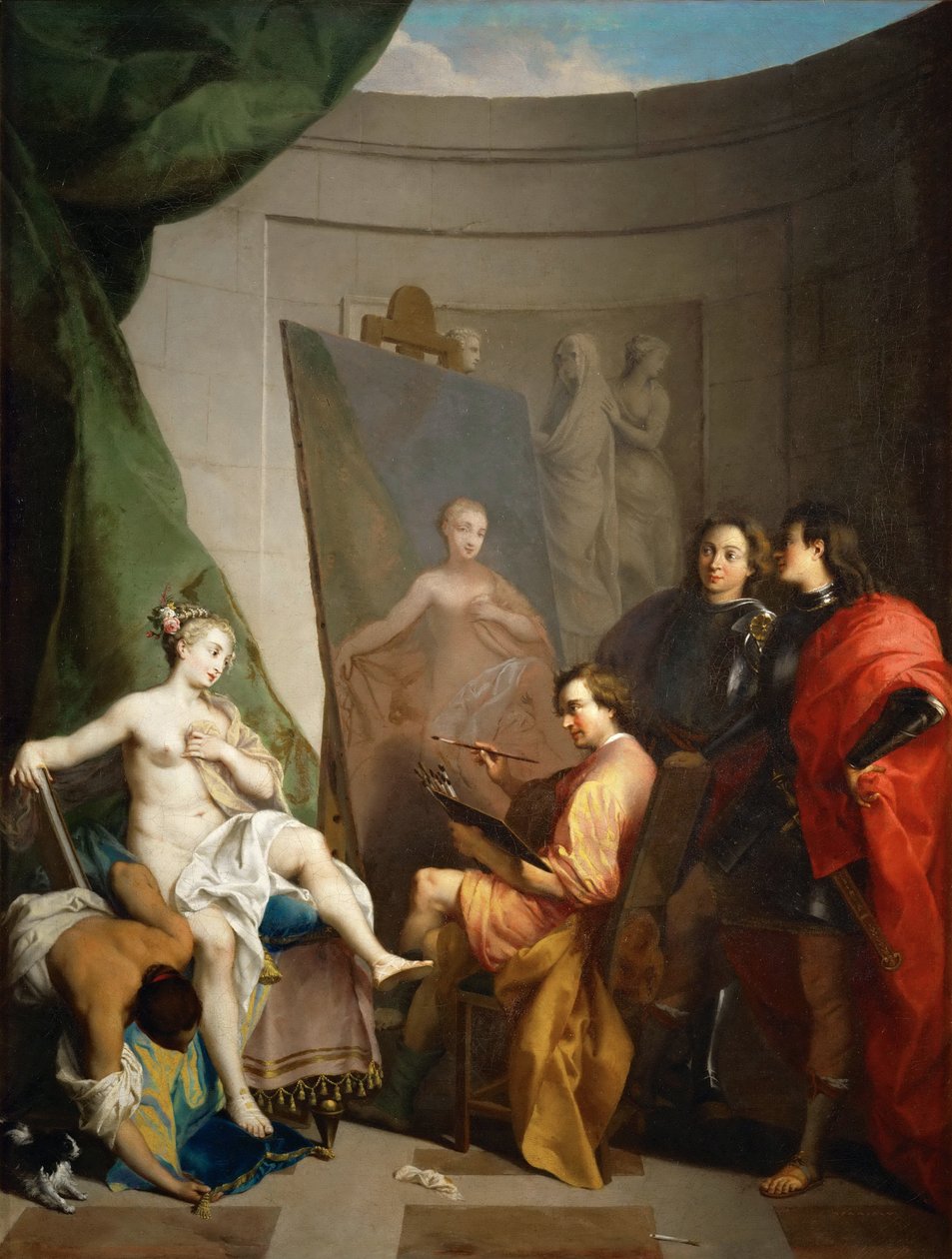 Apeles pintando a Campaspe de Nicolas Vleughels