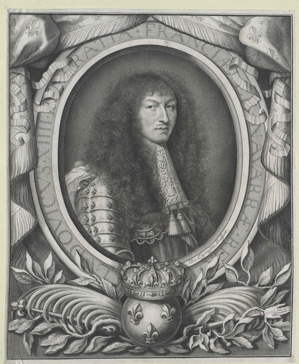 Rey de Francia Luis XIV (grabado) de Nicolas de Larmessin