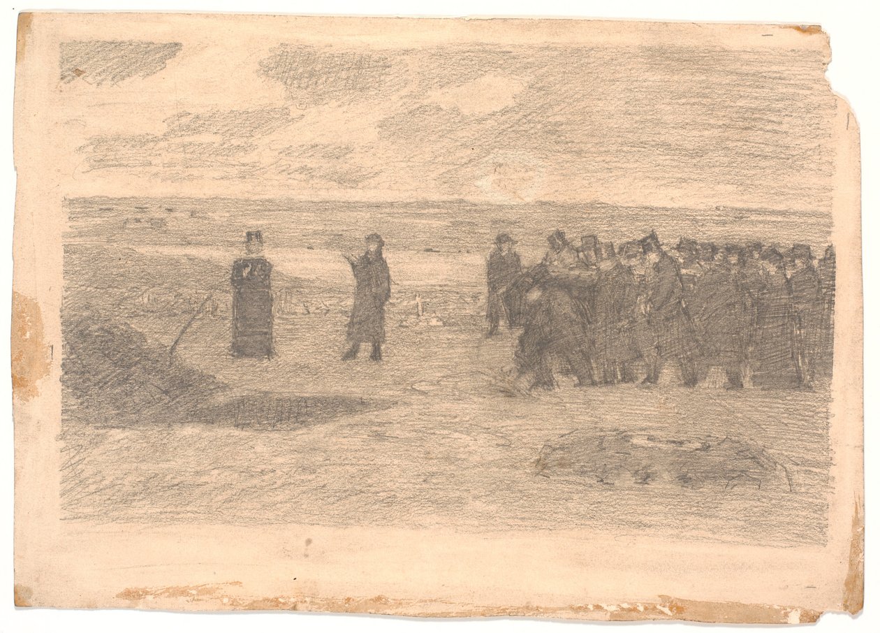 Entierro en un cementerio de Jutlandia Occidental de Niels Jakob Jakobsen Bjerre
