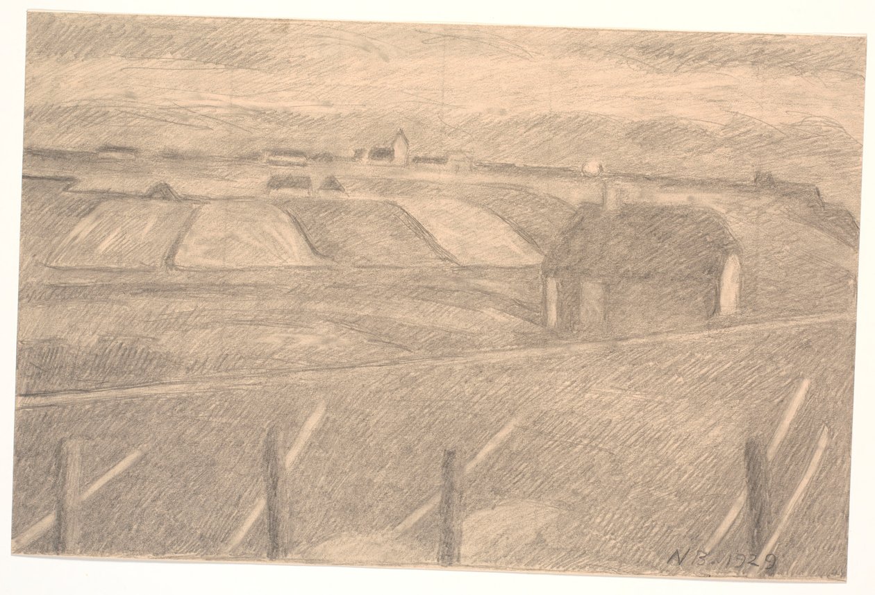 Paisaje en Ferring, el faro encendido de Niels Jakob Jakobsen Bjerre