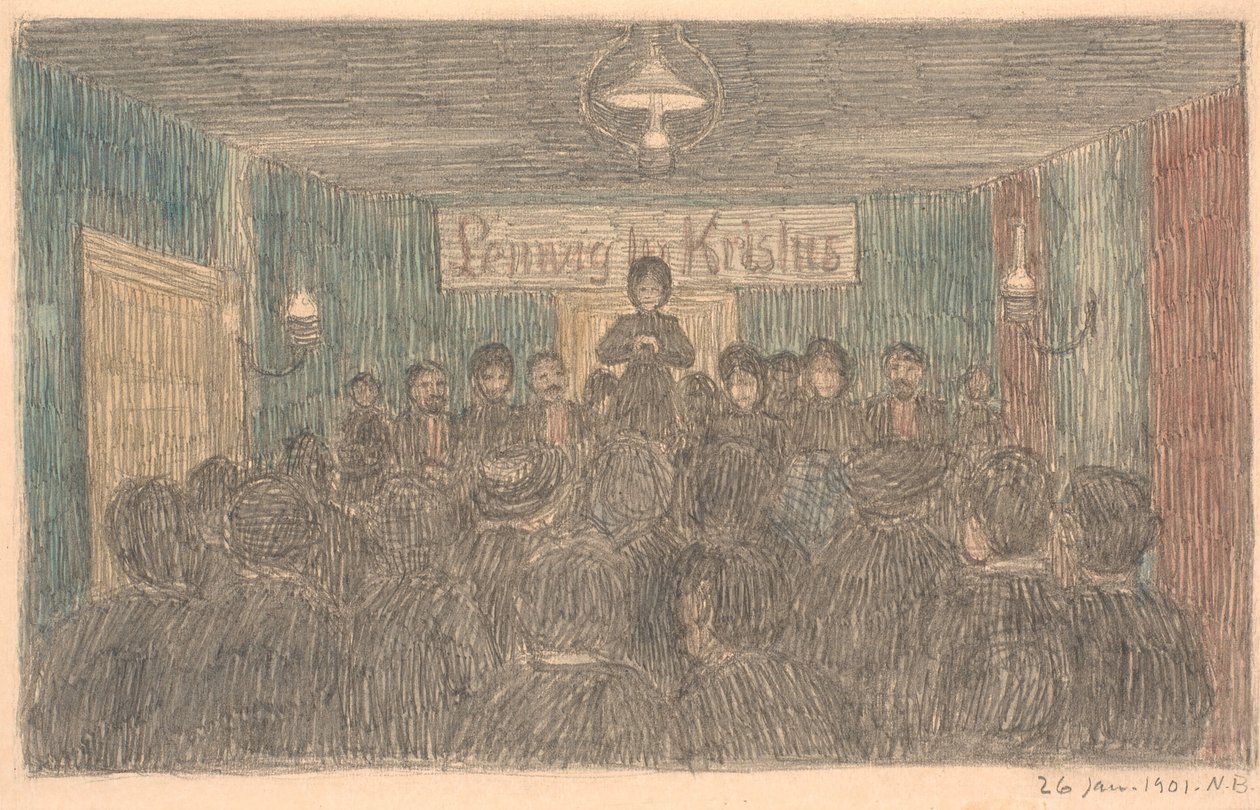 Reunión de avivamiento en Lemvig de Niels Jakob Jakobsen Bjerre
