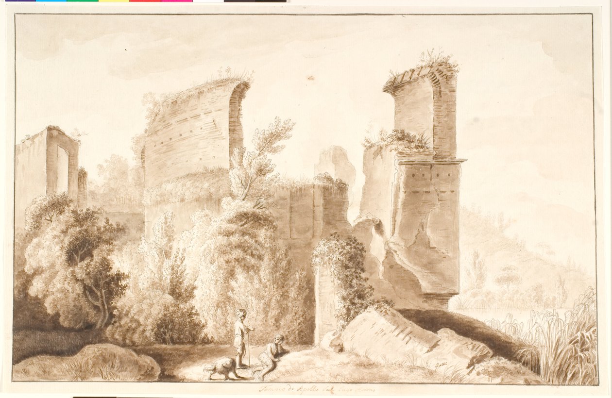 Ruinas del Templo de Apolo en el Lago Averno de Niels Gundersen Lund