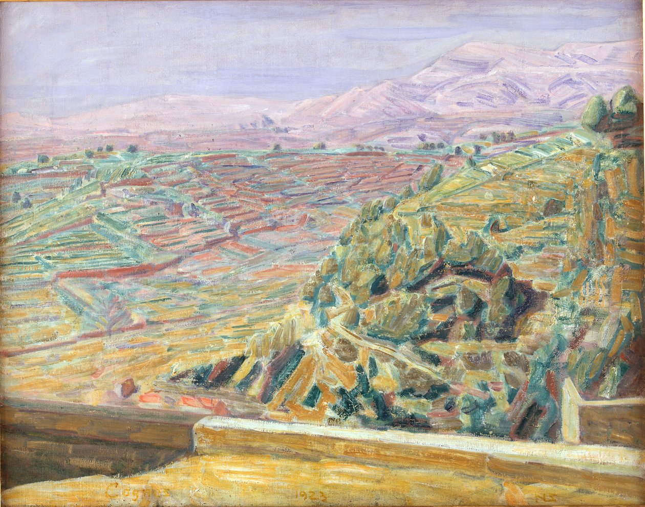 Vista desde la plaza del castillo, Cagnes de Niels Larsen Stevns