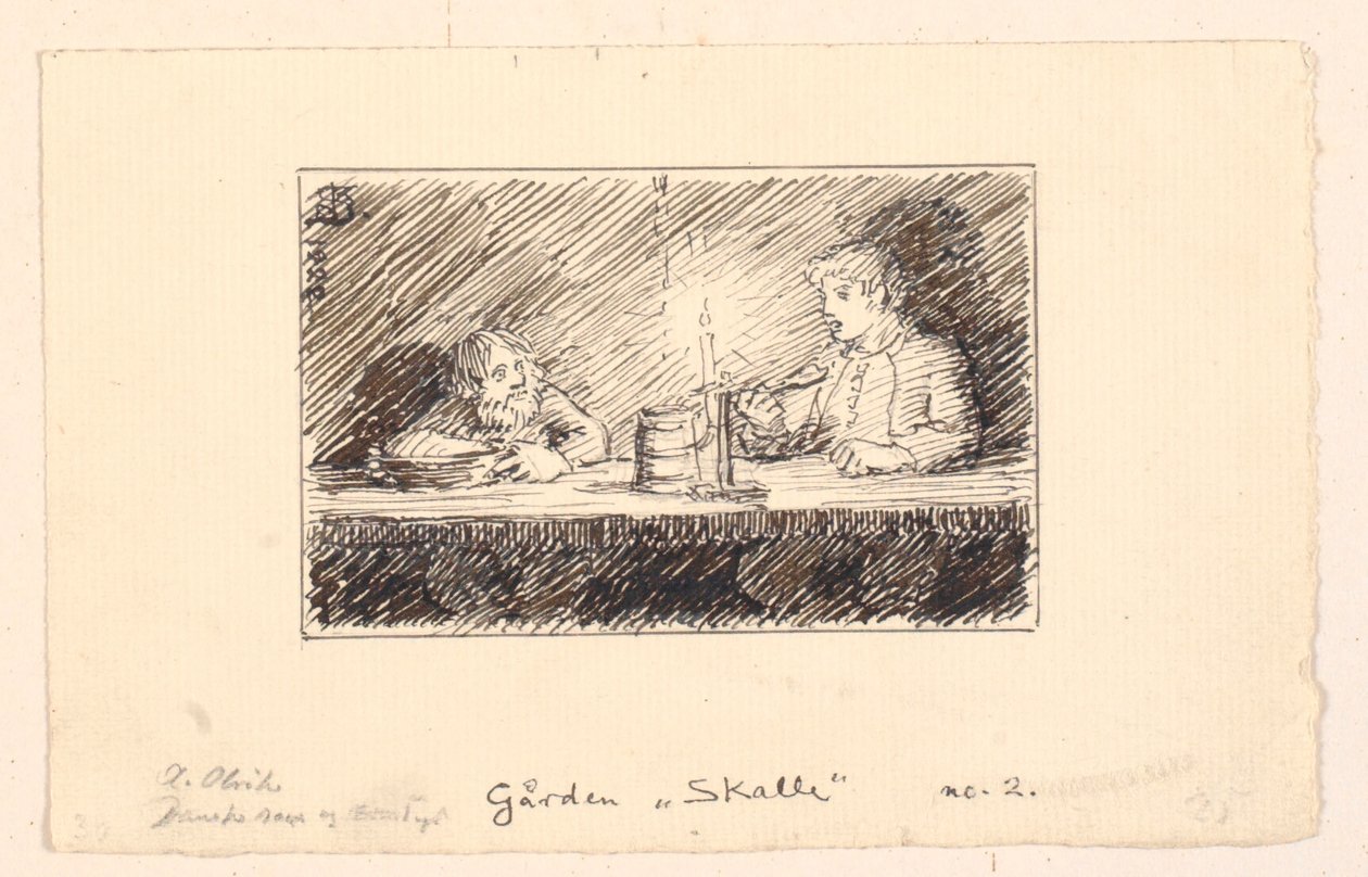 Ilustración para Strandvarslet y kirkegrimen de Niels Skovgaard