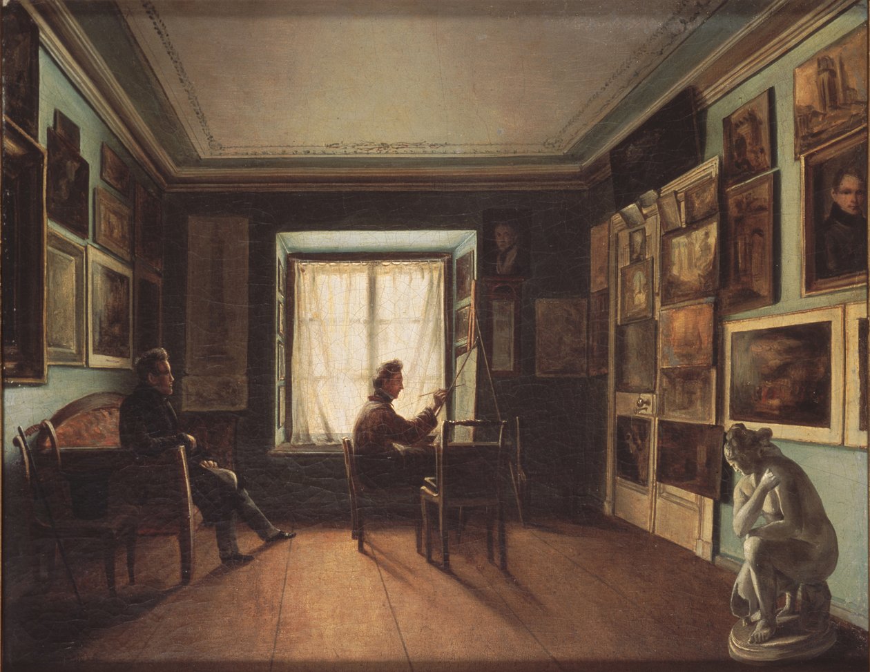 El estudio del pintor, 1820s de Nikita Zaytsev