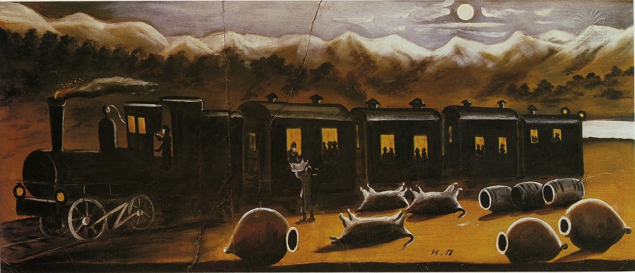 Tren en Kakhetia de Niko Pirosmani