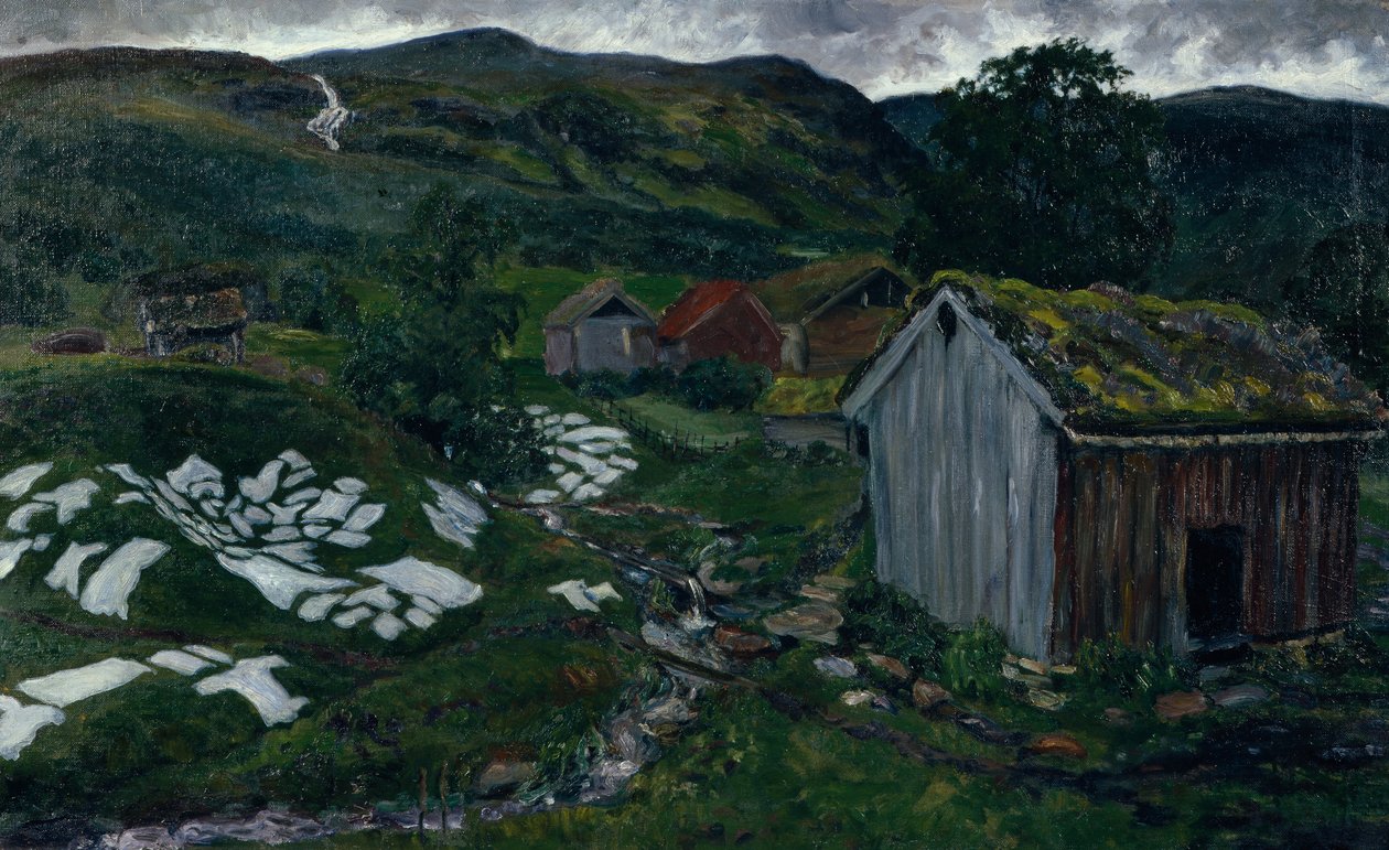 Atmósfera de clima lluvioso de Nikolai Astrup
