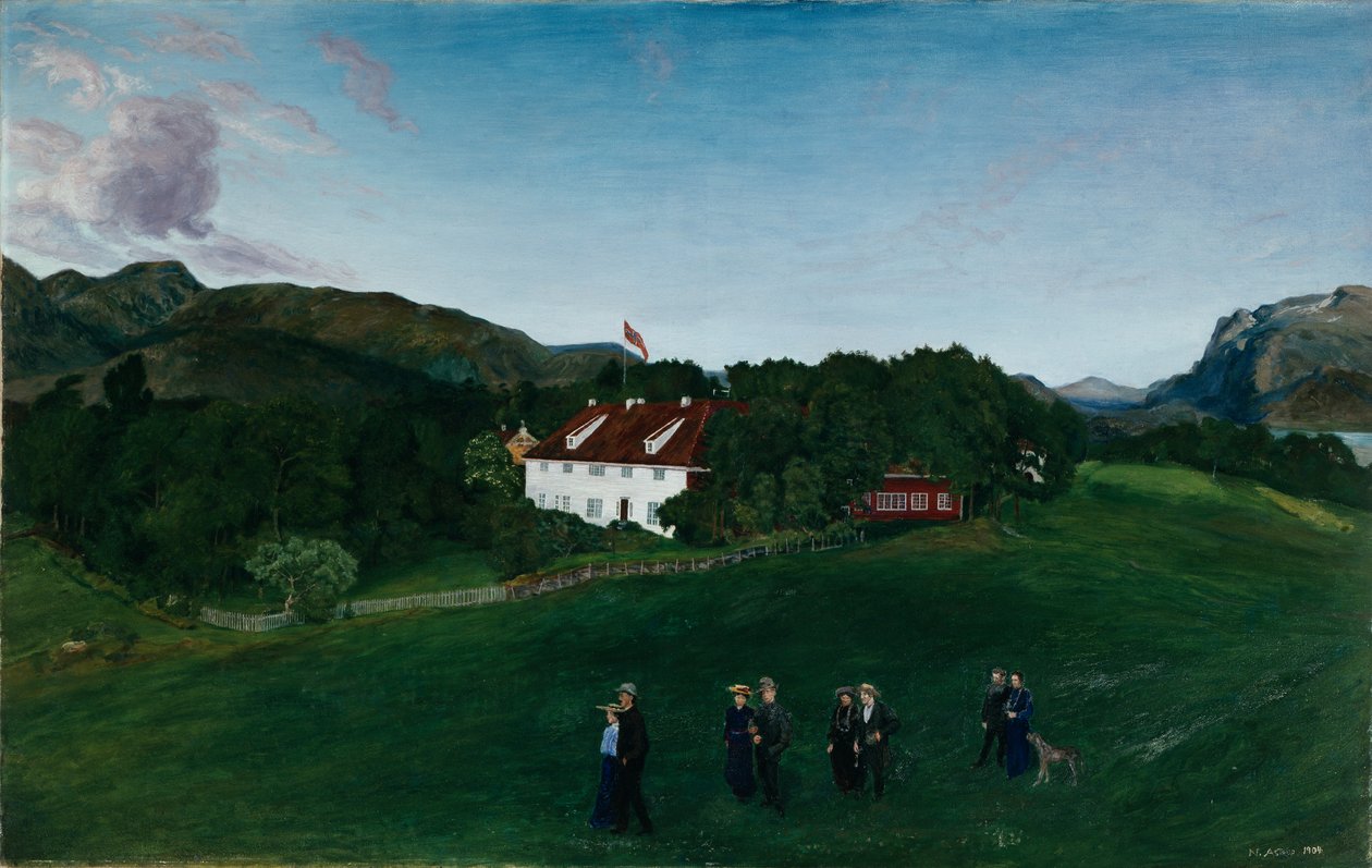 Svanøe Hovedgård, c.1904 de Nikolai Astrup