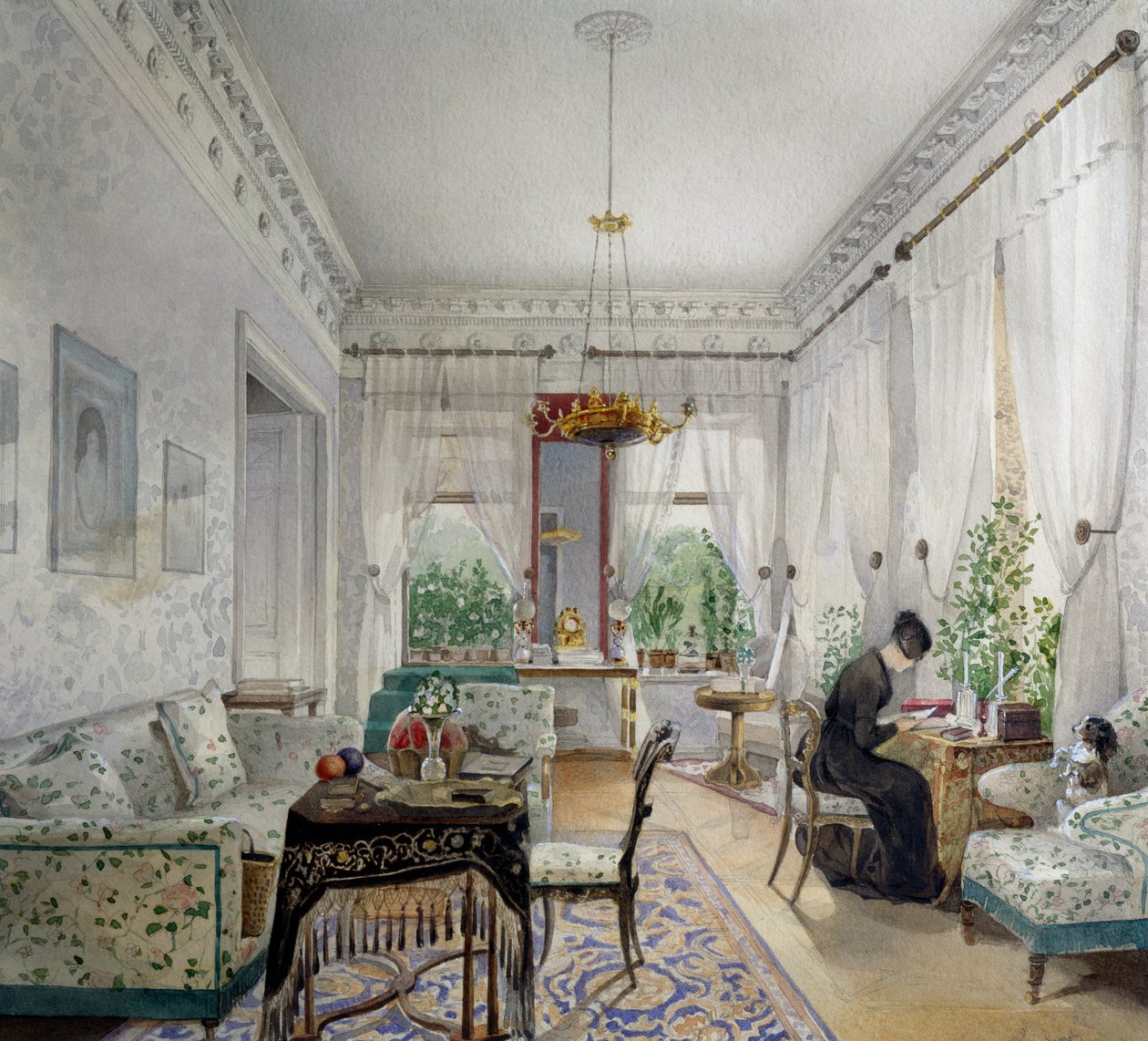Interior de la casa Lopuchin de Nikolai Ivanovich Tichobrazov