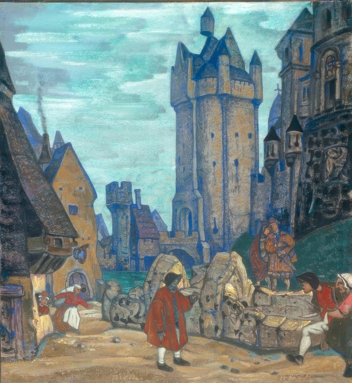 Frente al castillo de Nikolai Konstantinowitsch Roerich