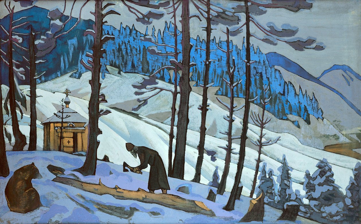 San Sergio el Constructor, 1925 de Nikolai Konstantinowitsch Roerich