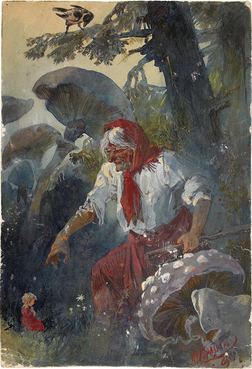 Baba Yaga, 1889 de Nikolai Nikolayevich Karasin