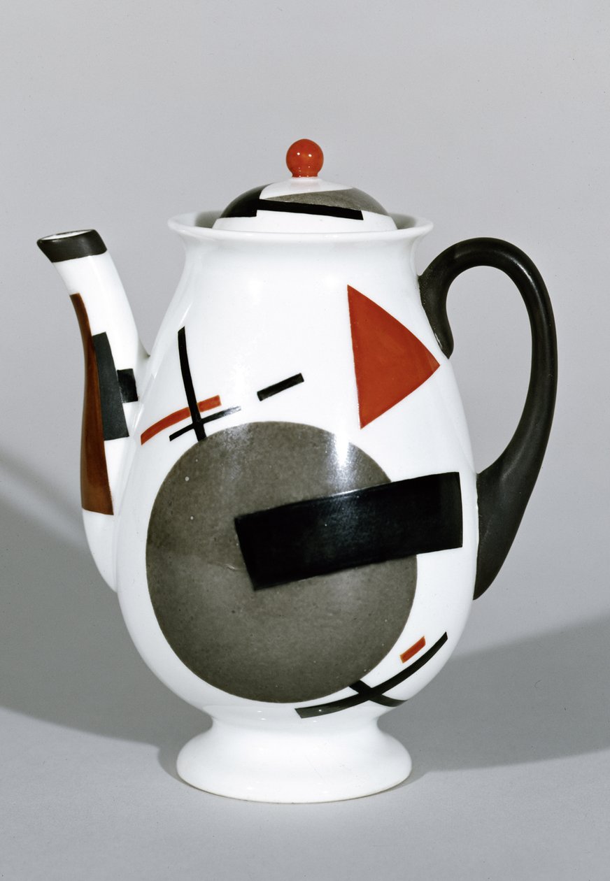 Cafetera, c.1924 (porcelana) de Nikolaj Mihailovic Suetin