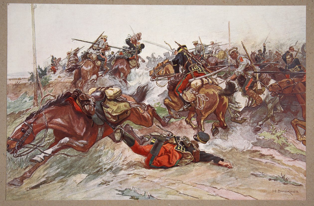 La batalla de Wafangou de Nikolai Semyonovich Samokish