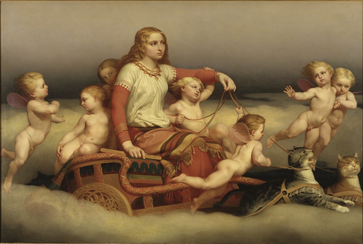 Freja Buscando a su Esposo, 1852 de Nils Blommer
