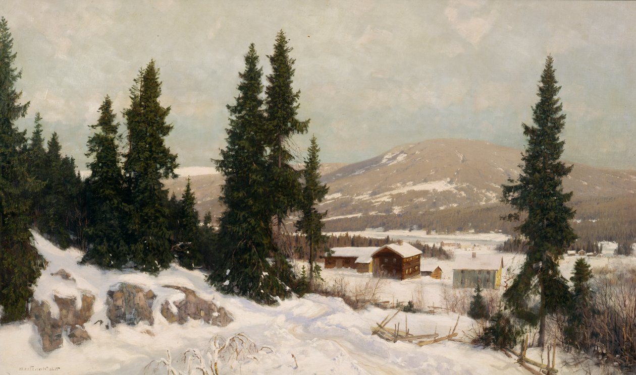 De Osterdalen (óleo sobre lienzo) de Nils Hansteen