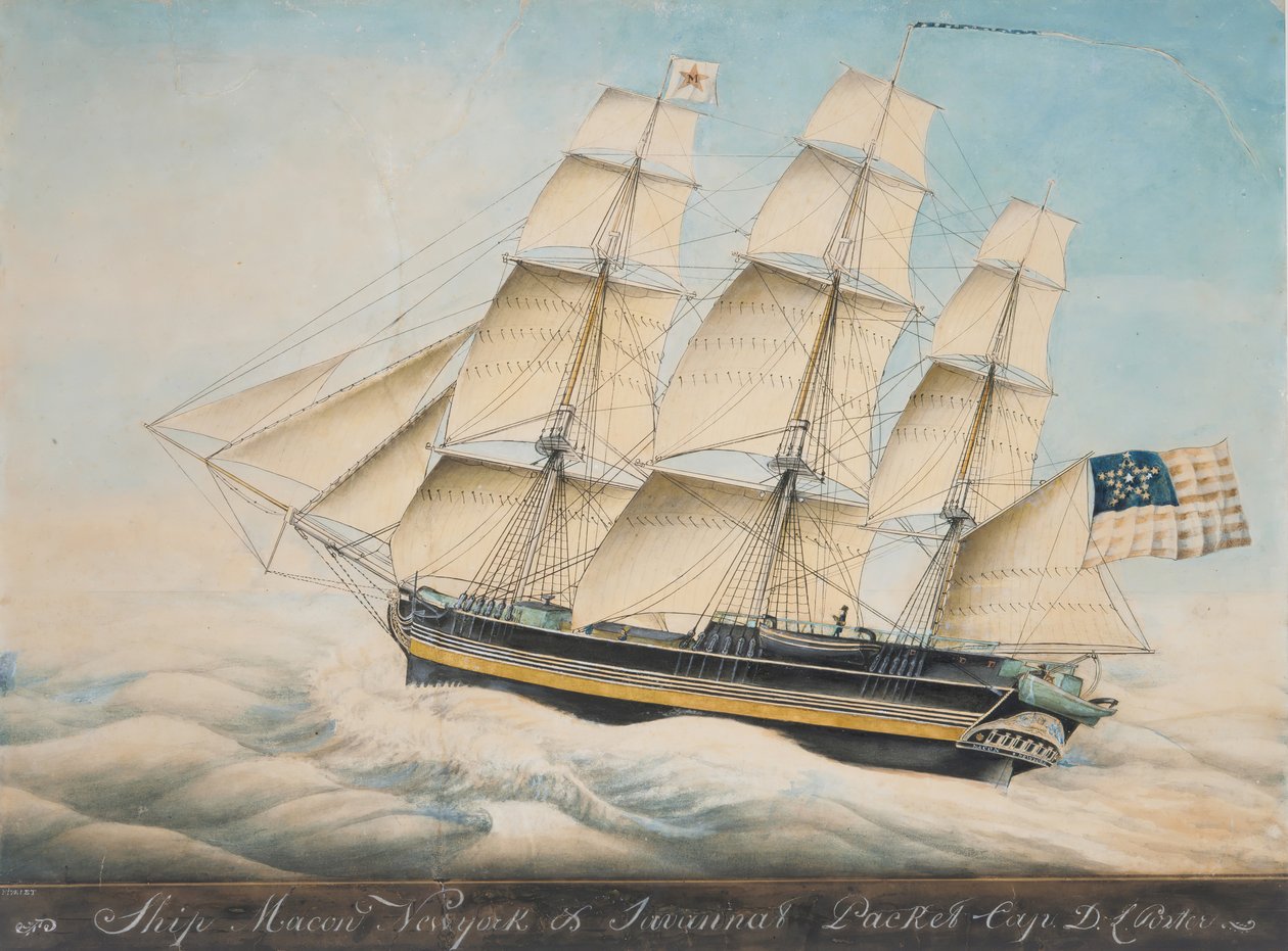El barco Macon, 1828-35 de Nivelet