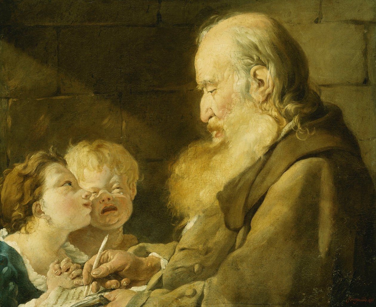Un Maestro con sus Alumnos, 1801 de Noel Halle
