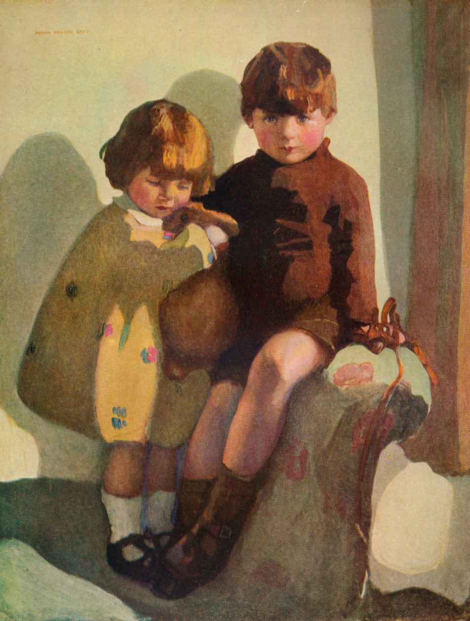 Ian y Rosemary, c1923 de Norah Neilson Gray