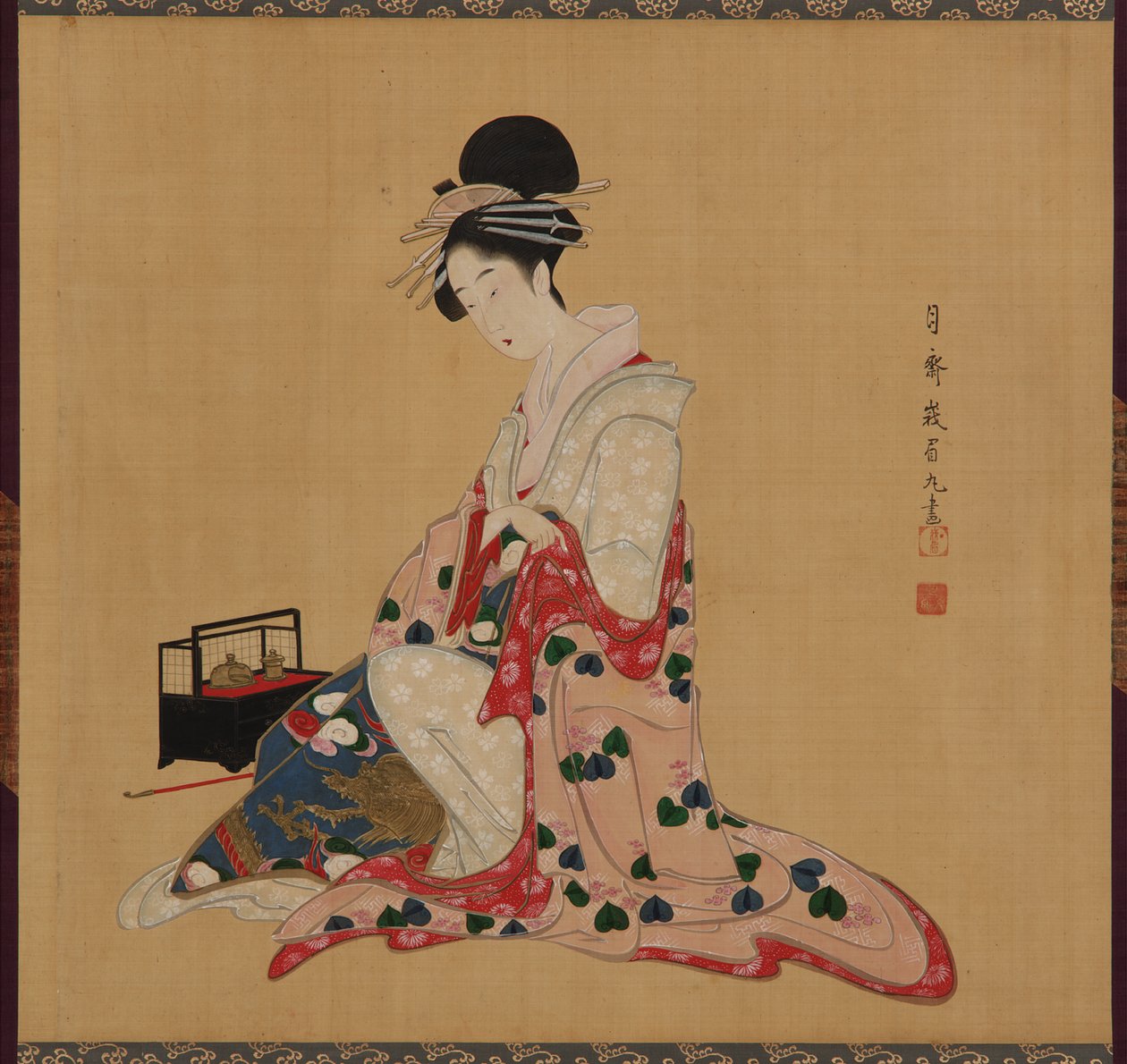 Oiran, período Edo, principios-mediados del siglo XIX de Numata Gessai