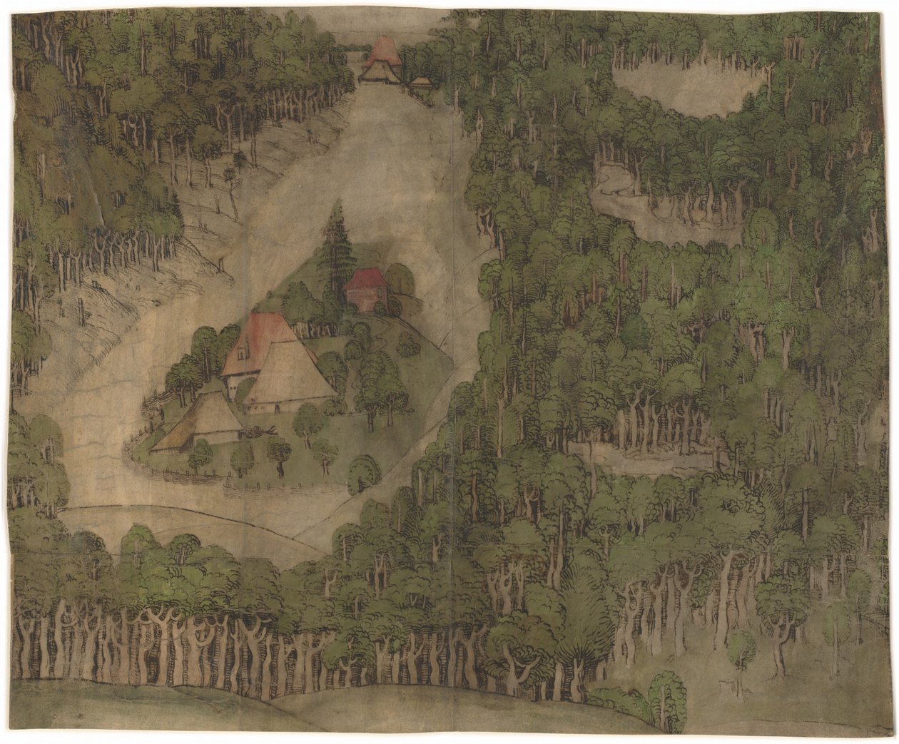 Una granja en un bosque de Nuremberg School