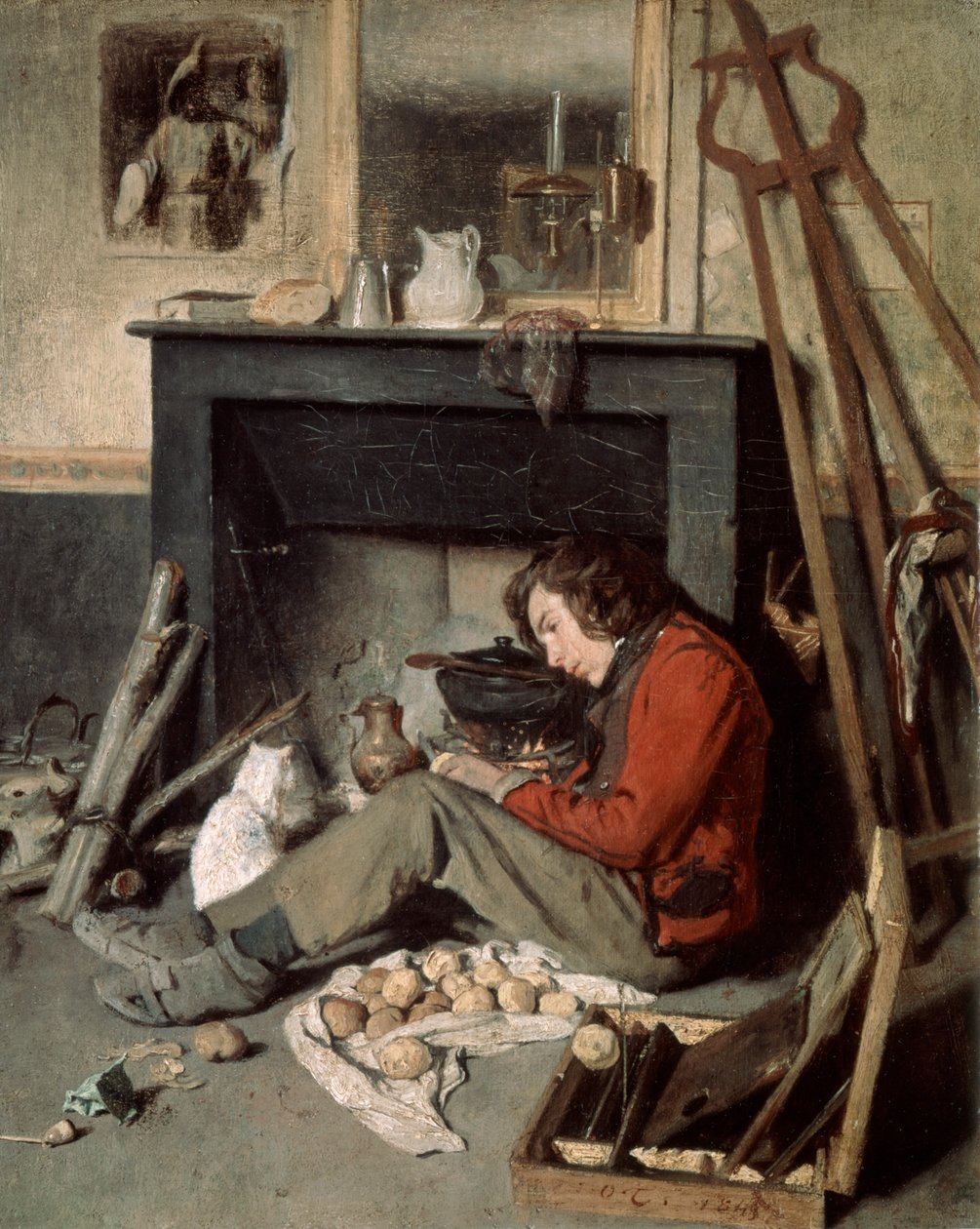 Interior del estudio de Octave Tassaert