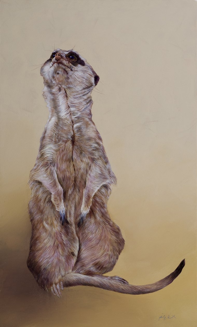 Suricata 3, 2010 (acrílico sobre madera) de Odile Kidd