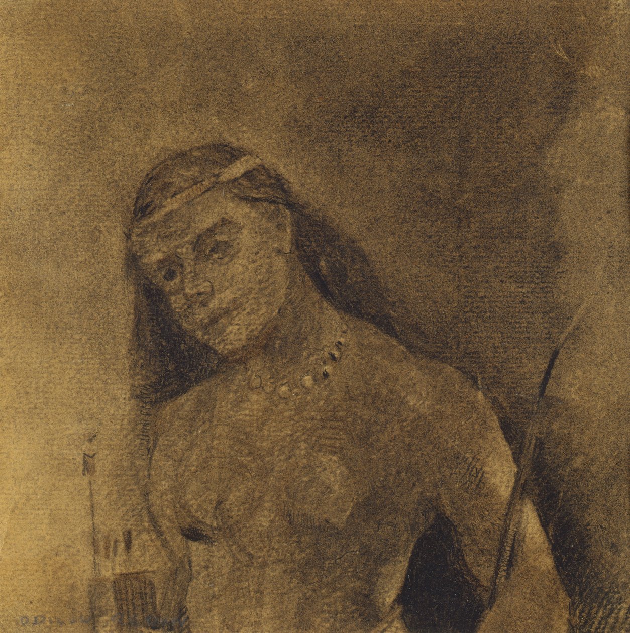 Mujer salvaje de Odilon Redon