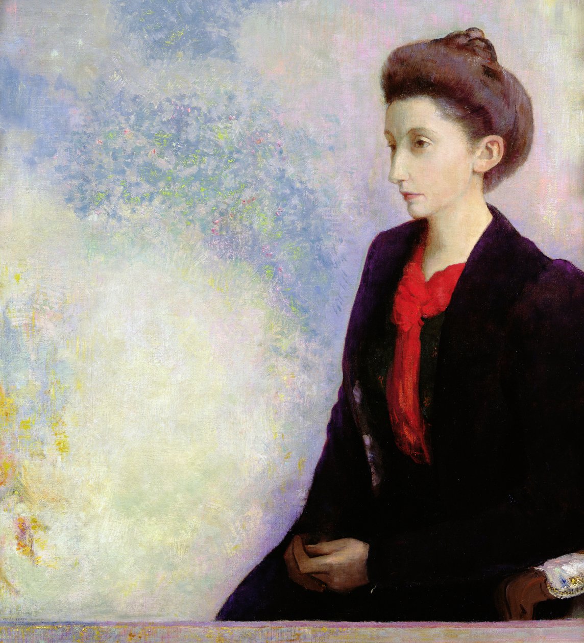 Retrato de la Baronesa Robert de Domecy, 1900 de Odilon Redon