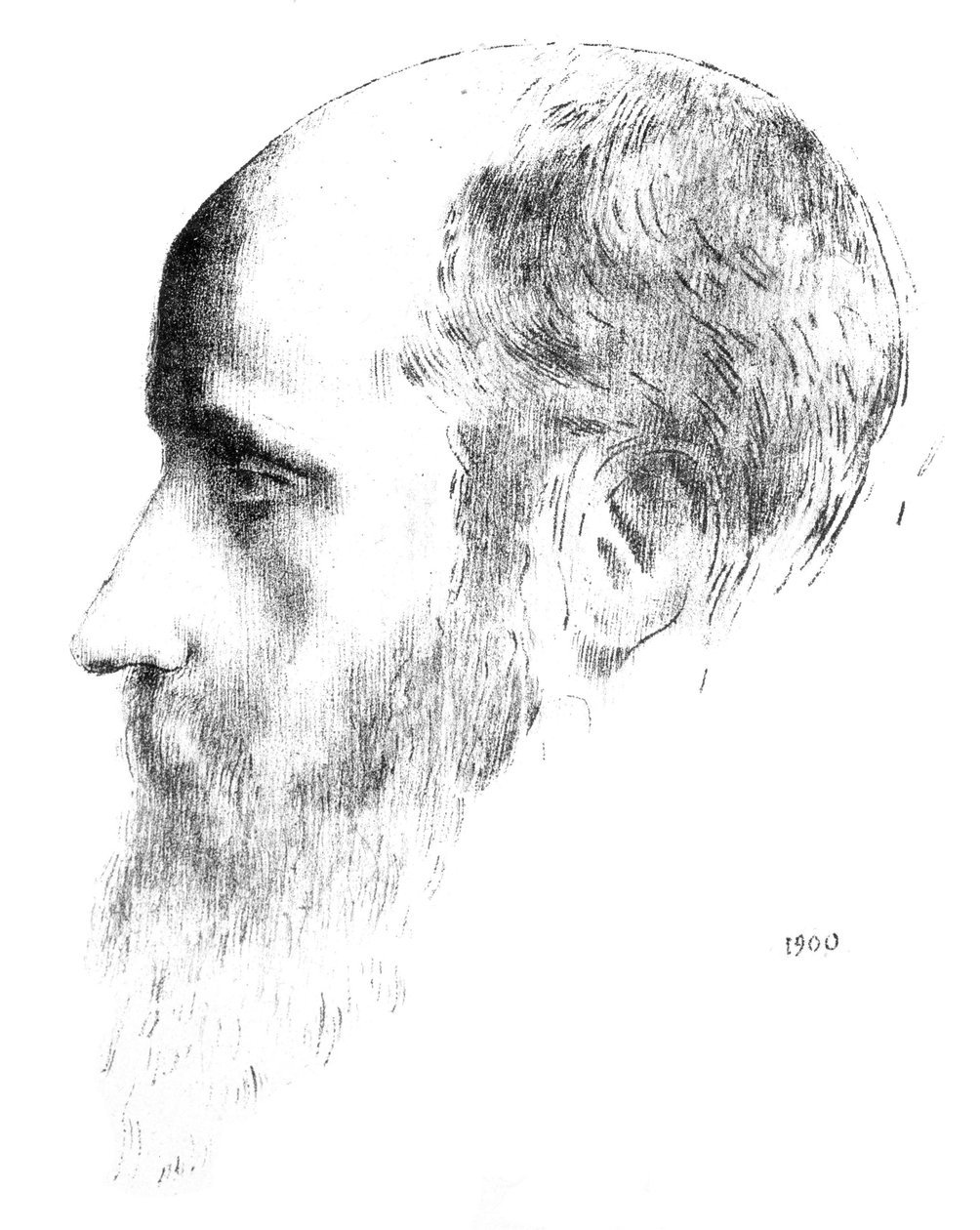 Retrato de Vuillard (Prueba de artista) de Odilon Redon