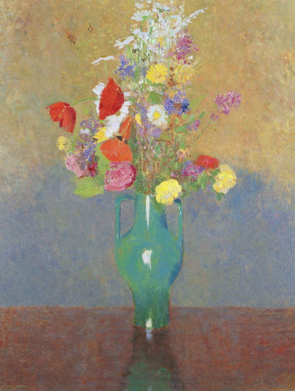 El jarrón verde, c.1900 de Odilon Redon
