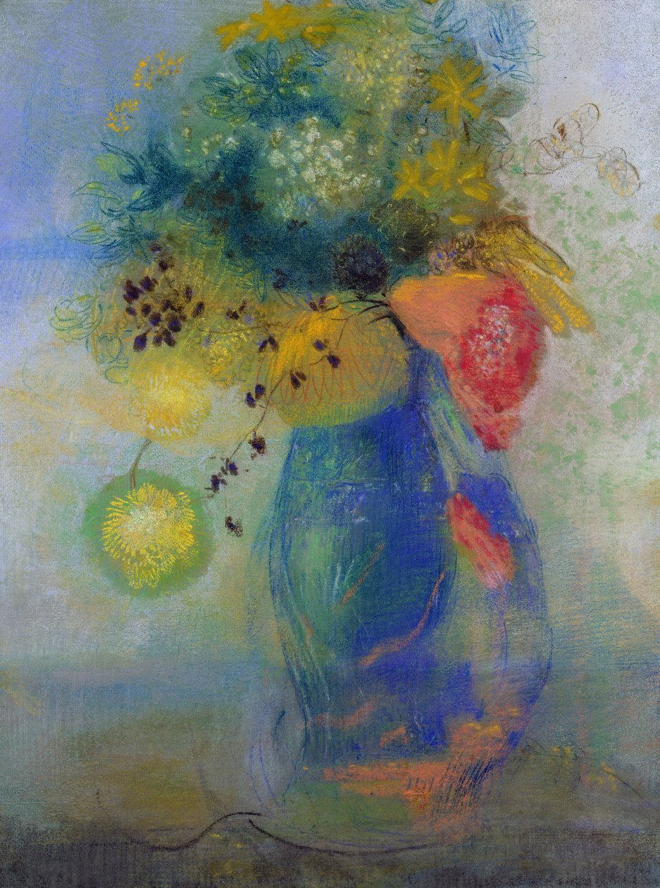 Jarrón de flores de Odilon Redon