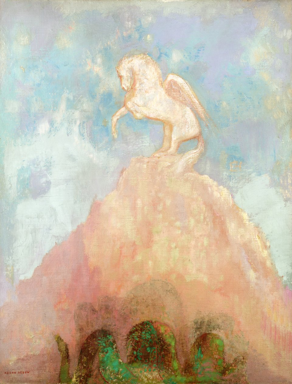 Pegaso blanco, c.1908 de Odilon Redon