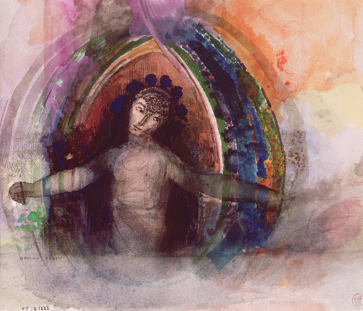Mujer con los brazos extendidos de Odilon Redon