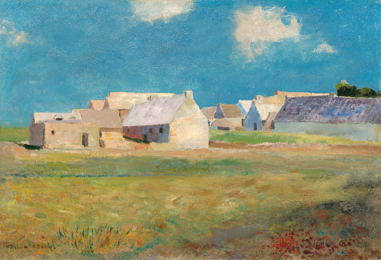 Pueblo Bretón, c. 1890 de Odilon Redon