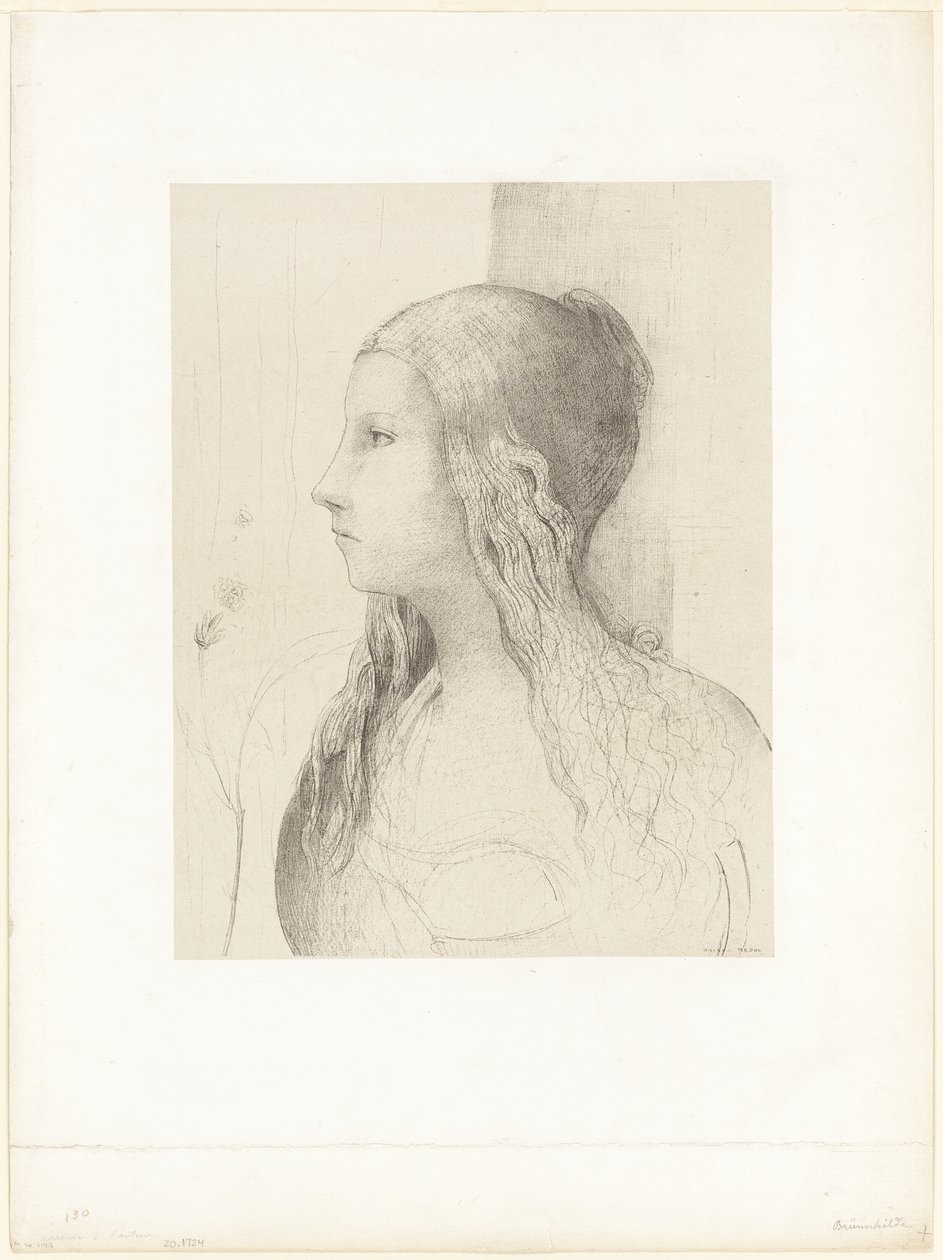 Brünnhilde (El ocaso de los dioses) de Odilon Redon