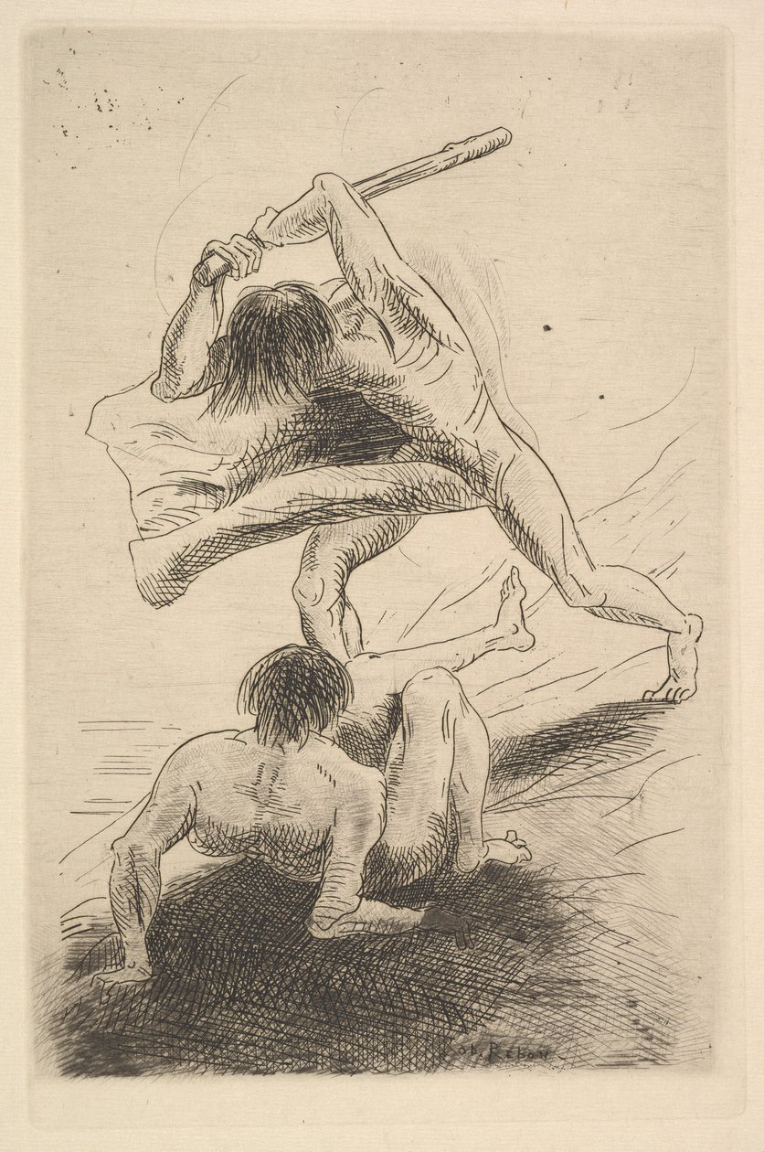 Caín y Abel de Odilon Redon