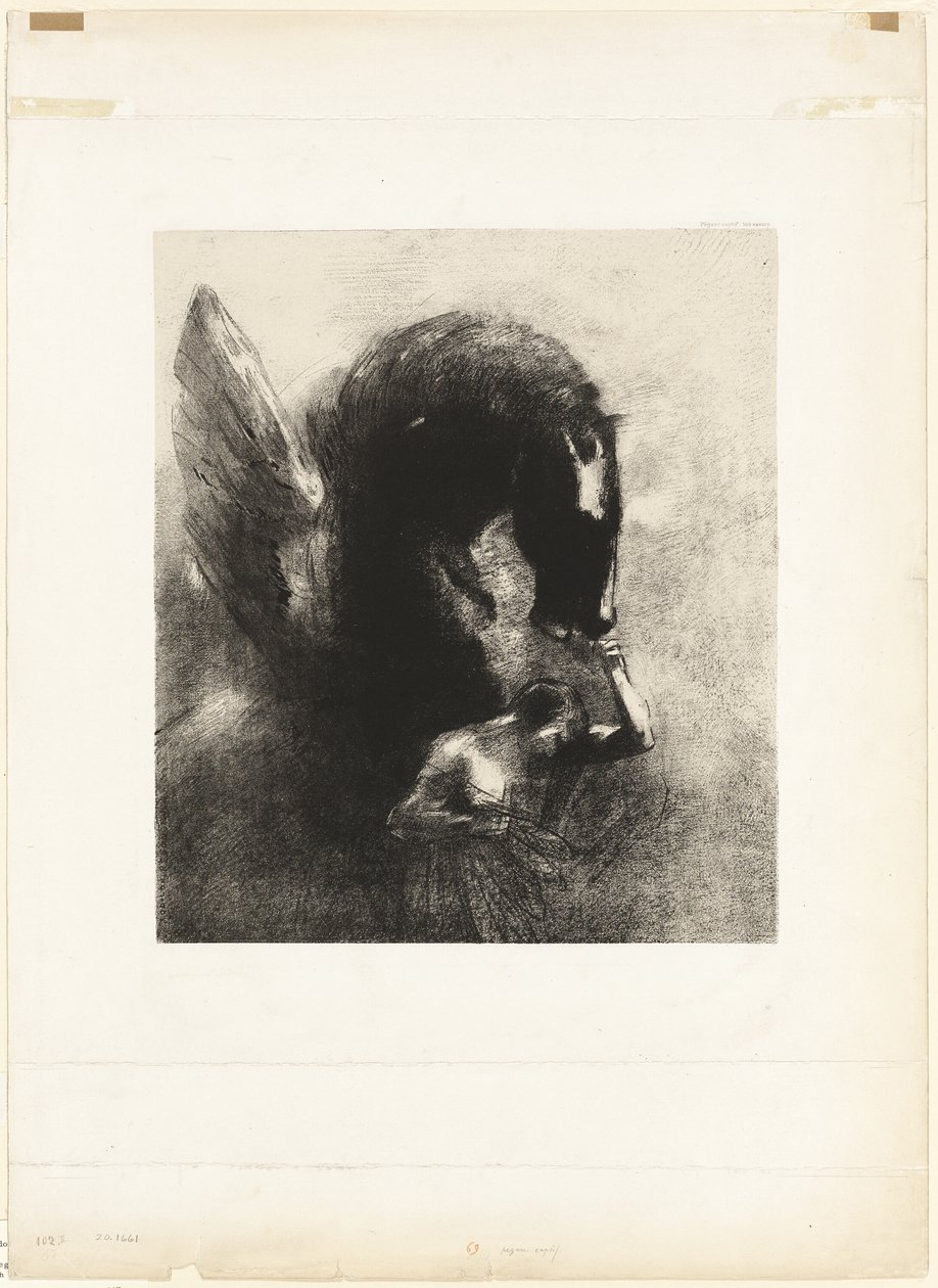 Pegaso cautivo de Odilon Redon