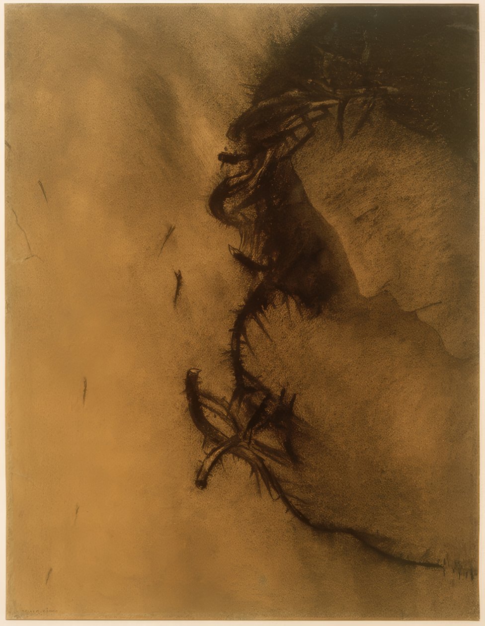 Cristo (La corona de espinas) de Odilon Redon