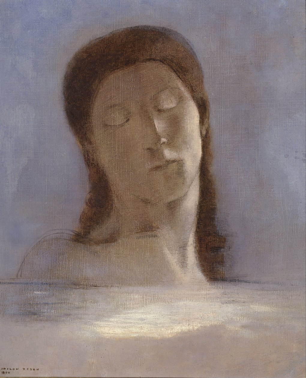 Ojos Cerrados, 1890 de Odilon Redon