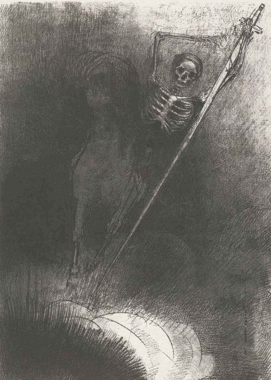 La muerte a caballo, 1899 de Odilon Redon