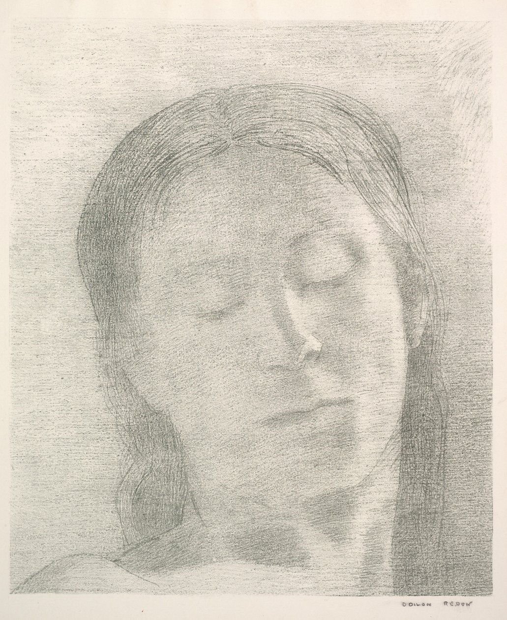 Ojos Cerrados, 1890 de Odilon Redon