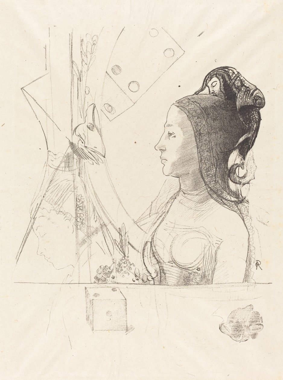 Perfil de una mujer de Odilon Redon